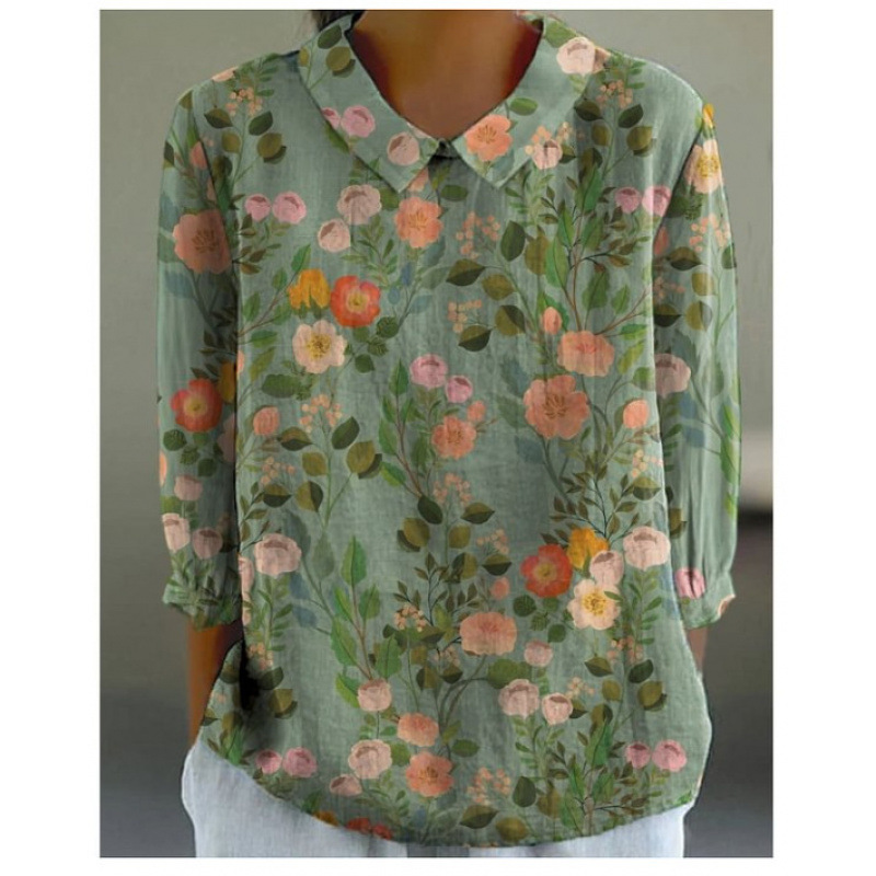 Soft Bloom Relaxed Fit Floral Shirt for Women
