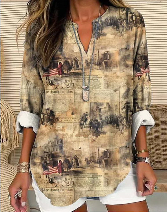 [Copy]Women's Casual Floral Print Blouse — Lightweight, Stylish & Breezy