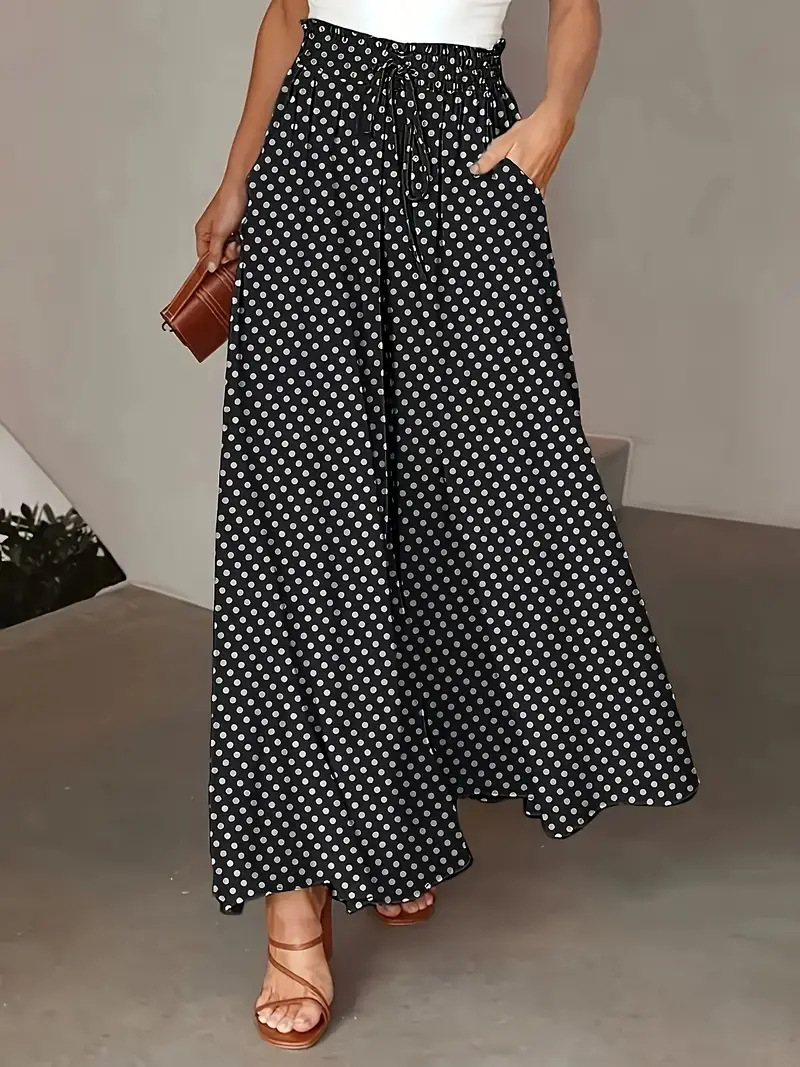 Women's High-Waisted Floral Wide-Leg Pants — Effortless Style & All-Da