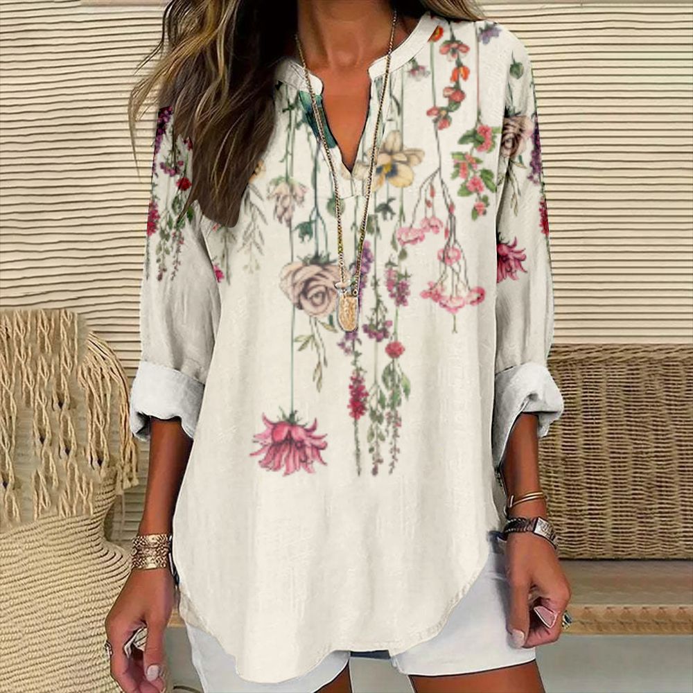 [Copy]Women's Casual Floral Print Blouse — Lightweight, Stylish & Breezy