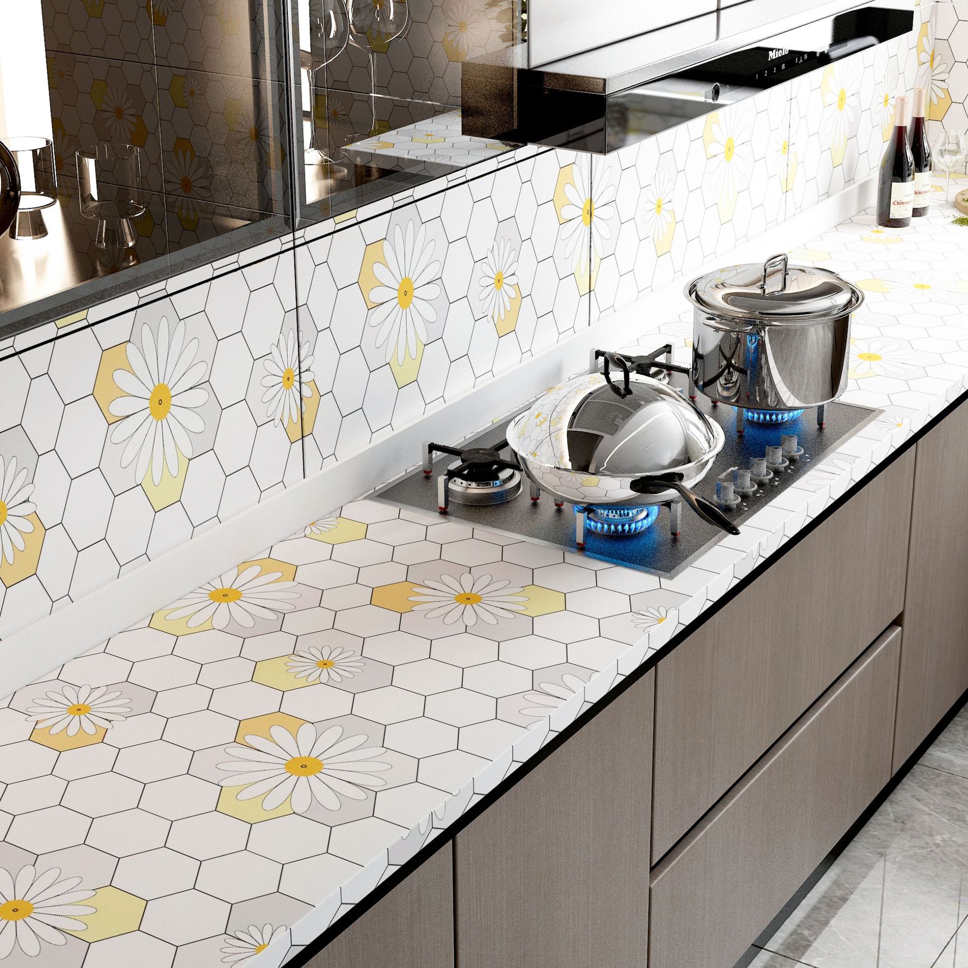 Liftesup™ kitchen waterproof, anti-fouling, anti-bacterial and high temperature resistant stickers