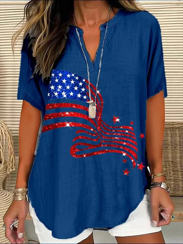 Women's Floral V-Neck Blouse — Lightweight, Feminine & Effortless