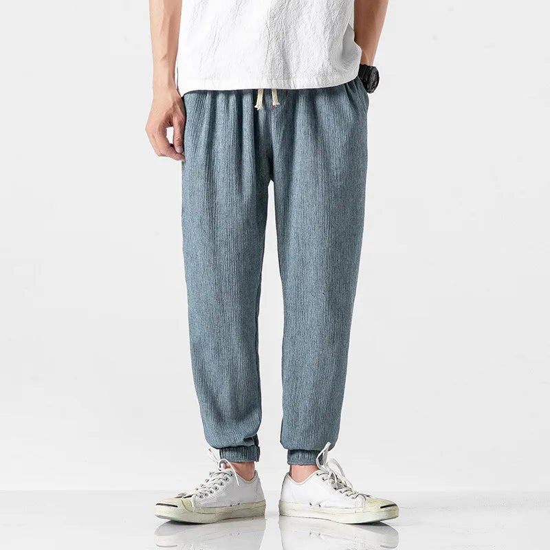 Casual Pants Men's Linen Harem Bloomers Cotton Leggings for Comfort
