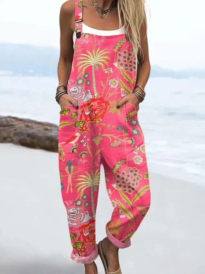Olivia's Closet | Women's Jumpsuit with Abstract Pattern and Artistic Print