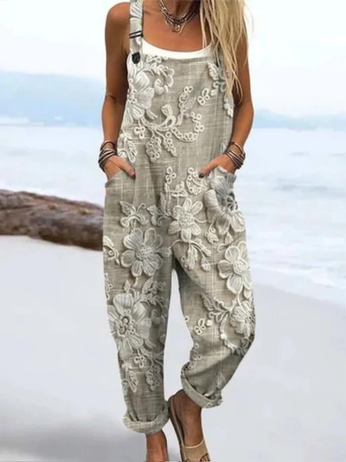Olivia's Closet | Women's Jumpsuit with Abstract Pattern and Artistic Print