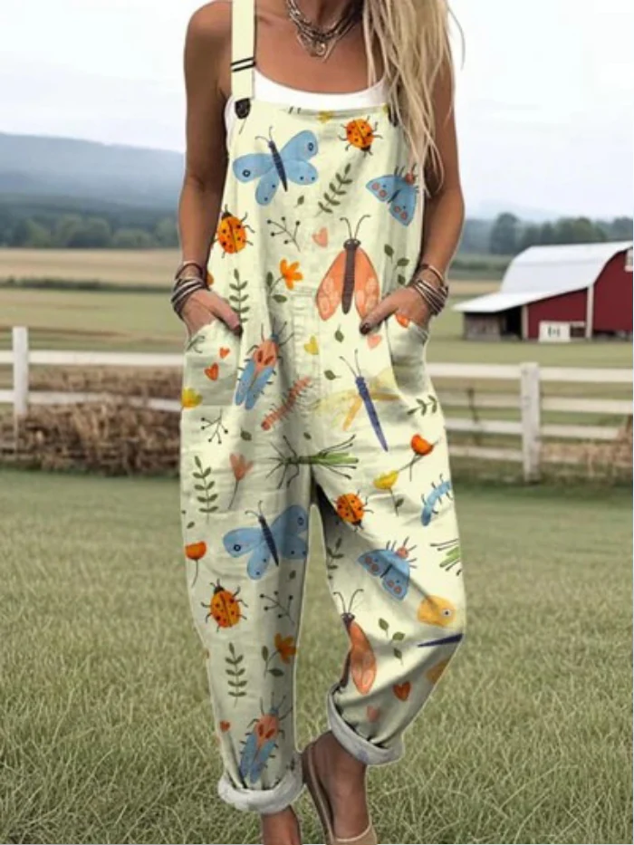 Olivia's Closet | Women's Jumpsuit with Abstract Pattern and Artistic Print