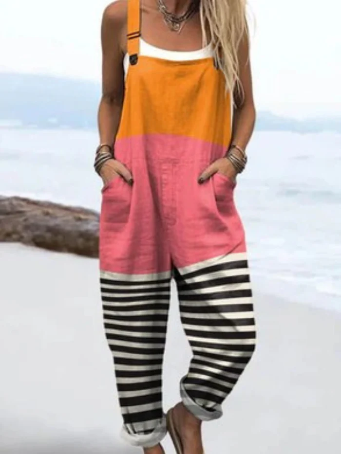 Olivia's Closet | Women's Jumpsuit with Abstract Pattern and Artistic Print