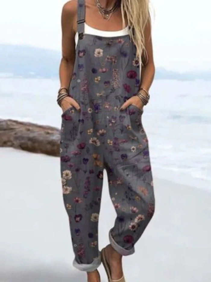 Olivia's Closet | Women's Jumpsuit with Abstract Pattern and Artistic Print