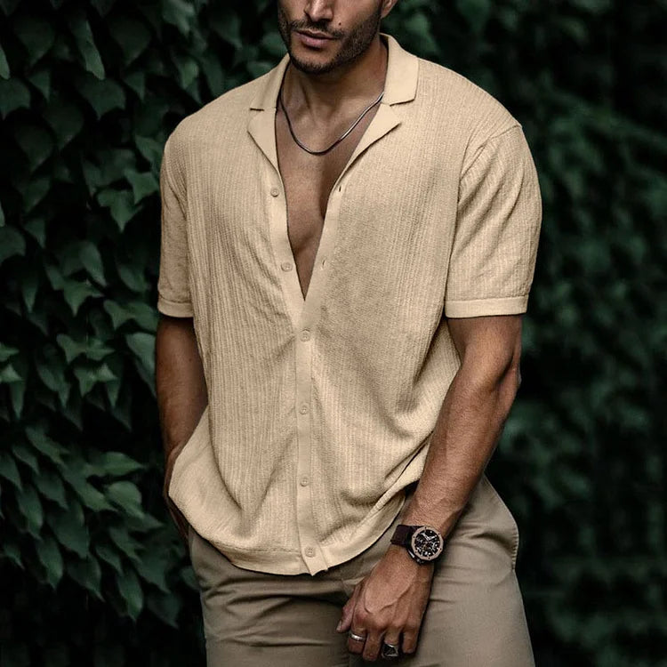 Men's Summer Linen Shirt, Breathable Casual Wear with Flattering Cut, Available in Multiple Sizes and Colors