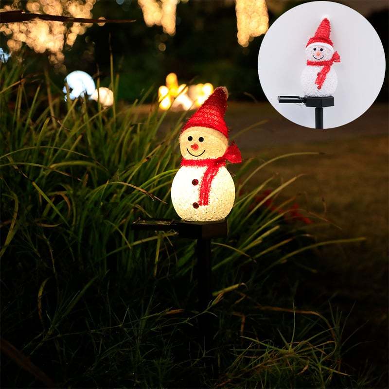 Hot Sale!Solar Christmas Snowman Outdoor Decor Lights