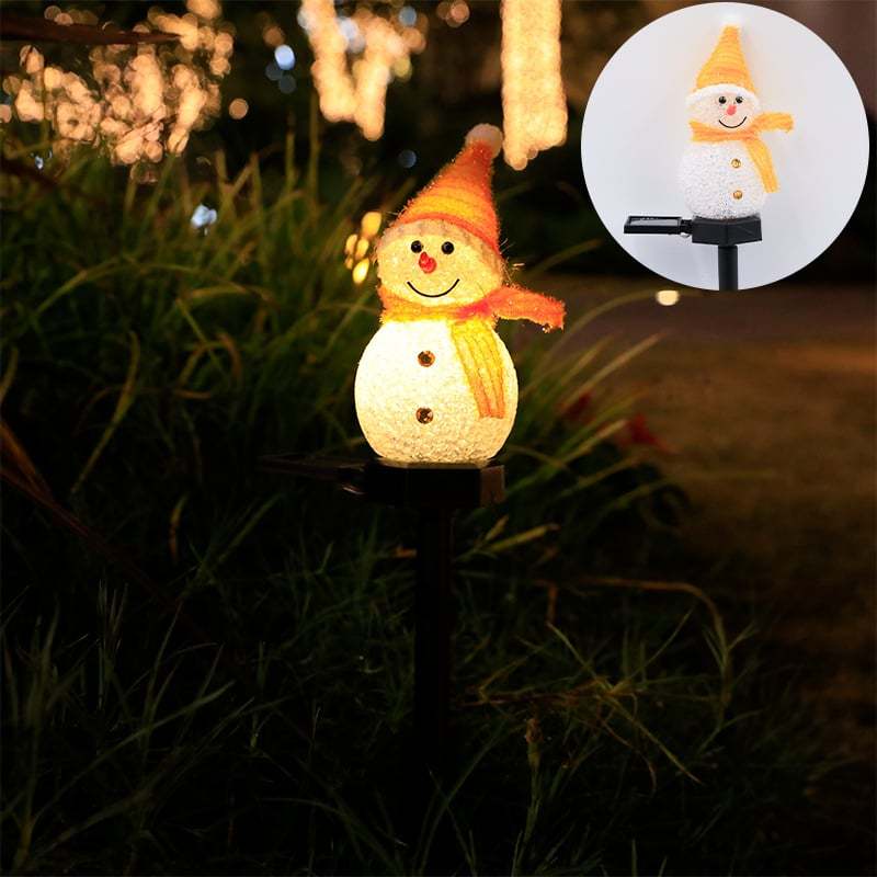 Hot Sale!Solar Christmas Snowman Outdoor Decor Lights