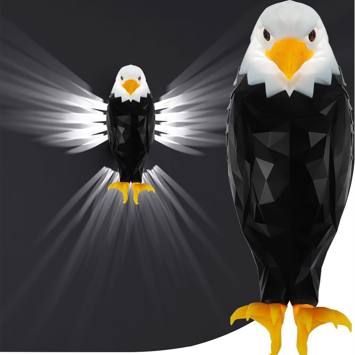 Soaring 3D Bald Eagle Wall Light