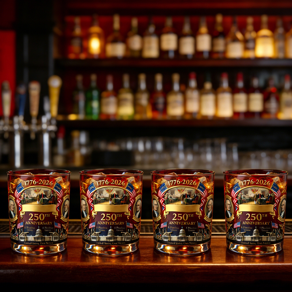 America 250th Anniversary Heritage Whiskey Glass (1776-2026)