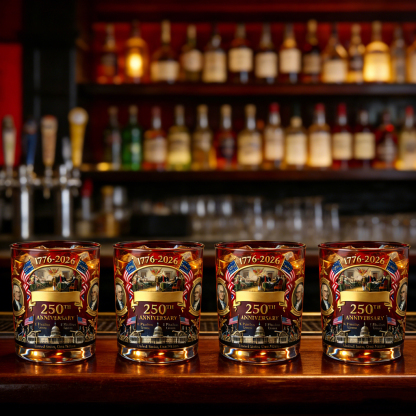 America 250th Anniversary Heritage Whiskey Glass (1776-2026)