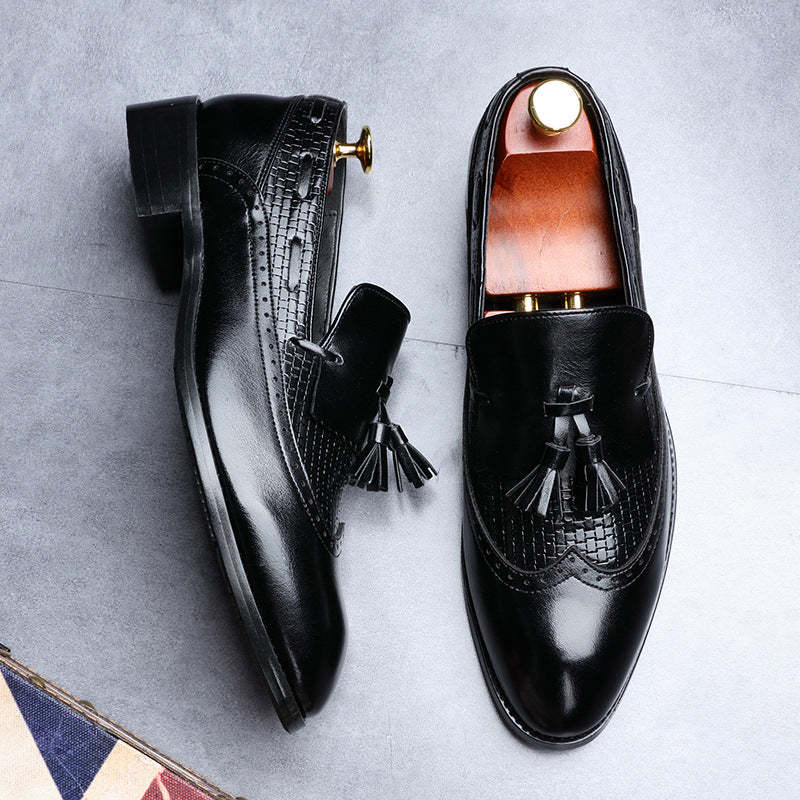 New Mens Dress Shoes Tassel Slip On Loafers Casual Flats Formal Oxfords Low Heel-rumemagee