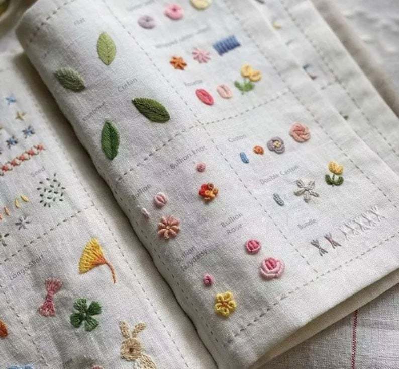 🔥LAST DAY SALE 49% OFF 🌈Beginner-Friendly💕 Embroidery Stitch Book