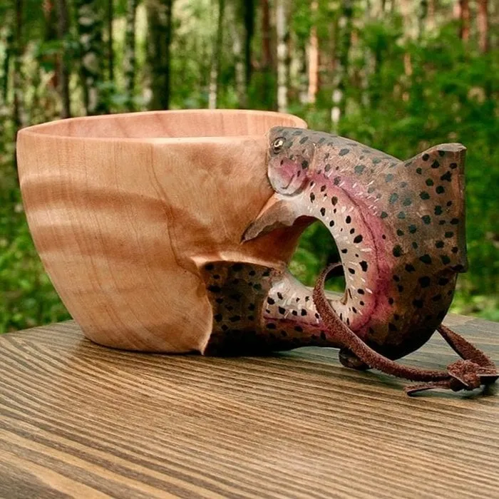 💥Early Christmas Sale🦌Animal Handmade Wooden Cup