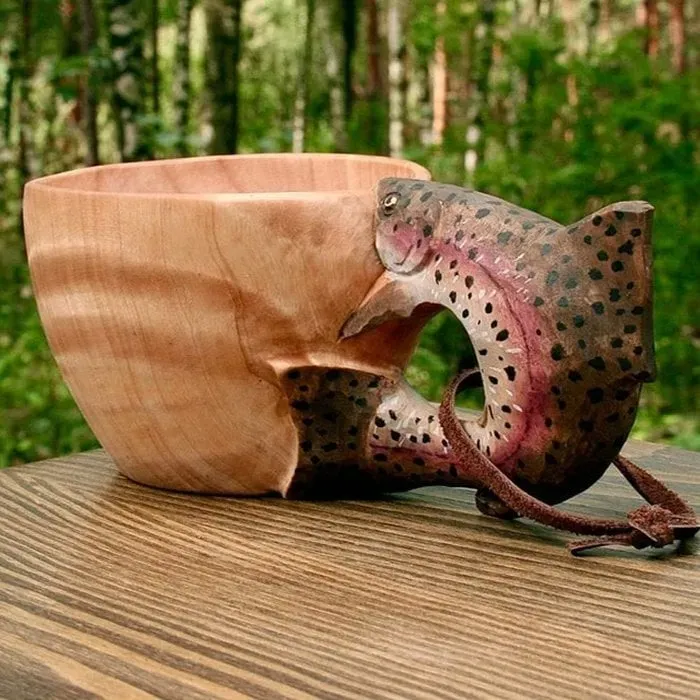💥Early Christmas Sale🦌Animal Handmade Wooden Cup