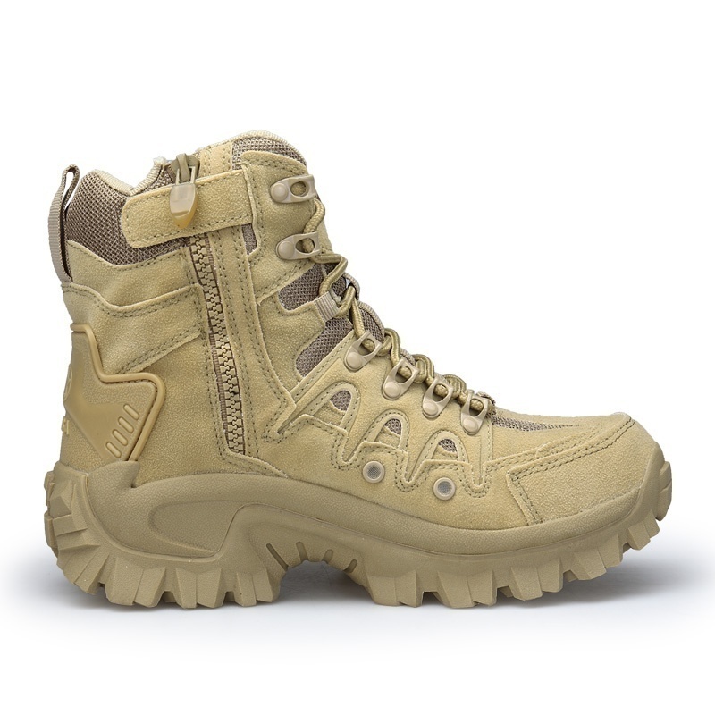 Men Military Combat Boots Waterproof Non-Slip Hiking Boots Anti-Puncture Work Boots-rumemagee