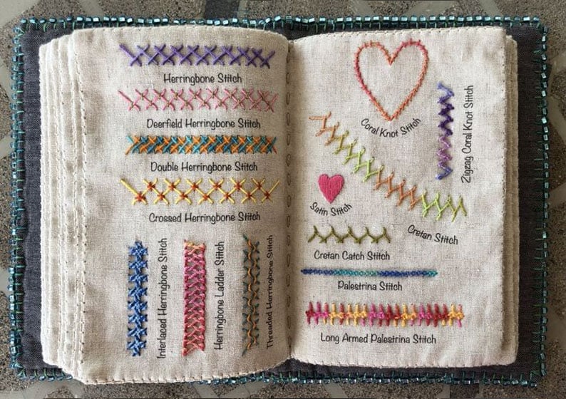 🔥LAST DAY SALE 49% OFF 🌈Beginner-Friendly💕 Embroidery Stitch Book
