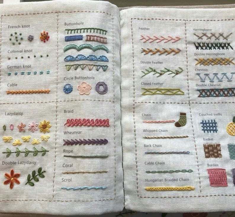 🔥LAST DAY SALE 49% OFF 🌈Beginner-Friendly💕 Embroidery Stitch Book
