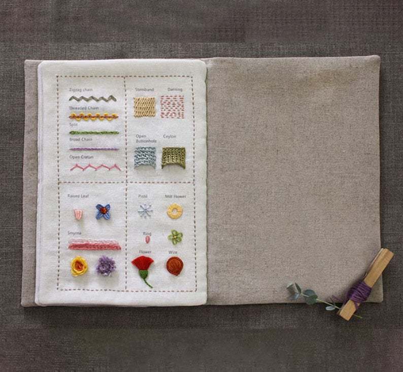🔥LAST DAY SALE 49% OFF 🌈Beginner-Friendly💕 Embroidery Stitch Book