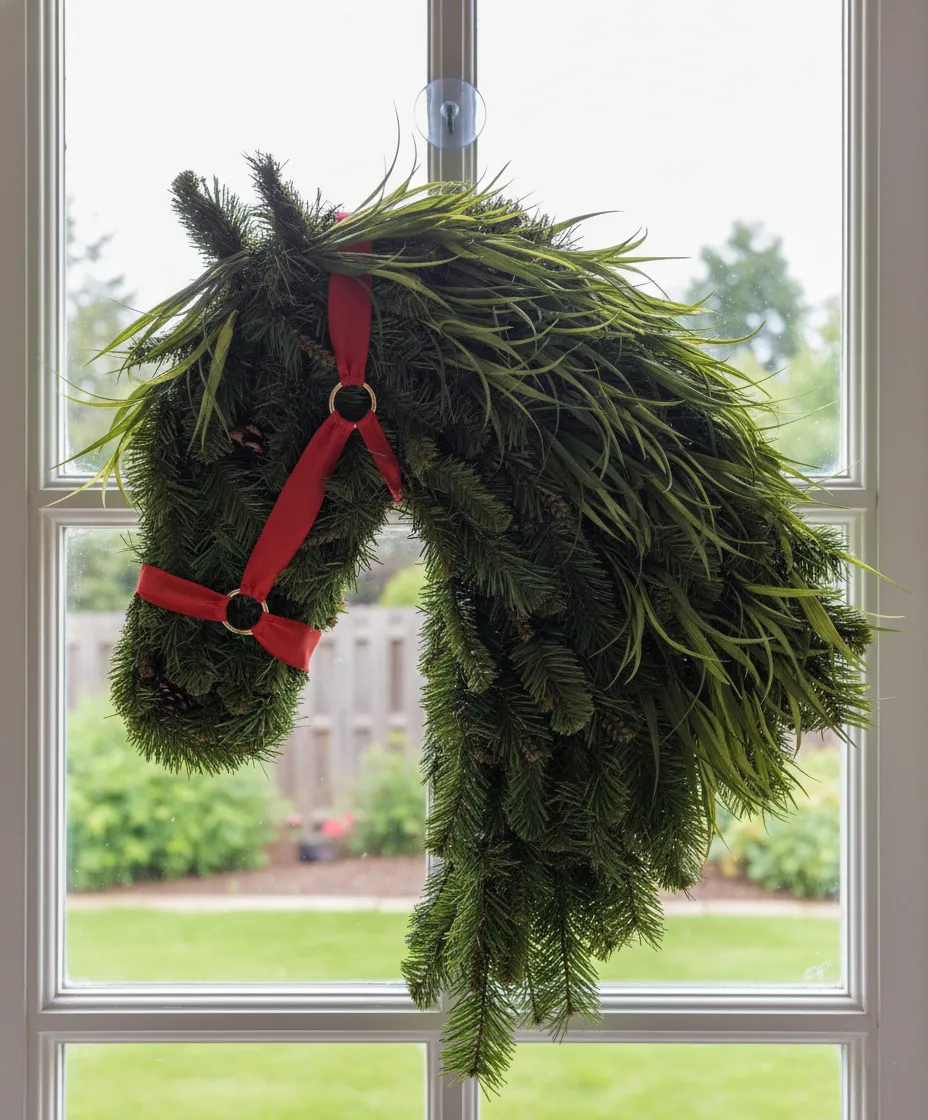 🎄Christmas Early Bird Sale - 49%OFF🐴Horse Head Wreath for Front Door
