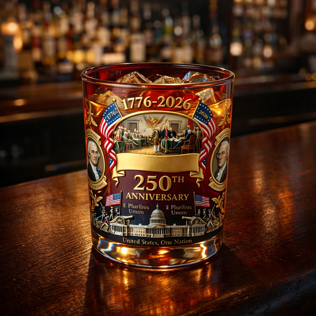 America 250th Anniversary Heritage Whiskey Glass (1776-2026)