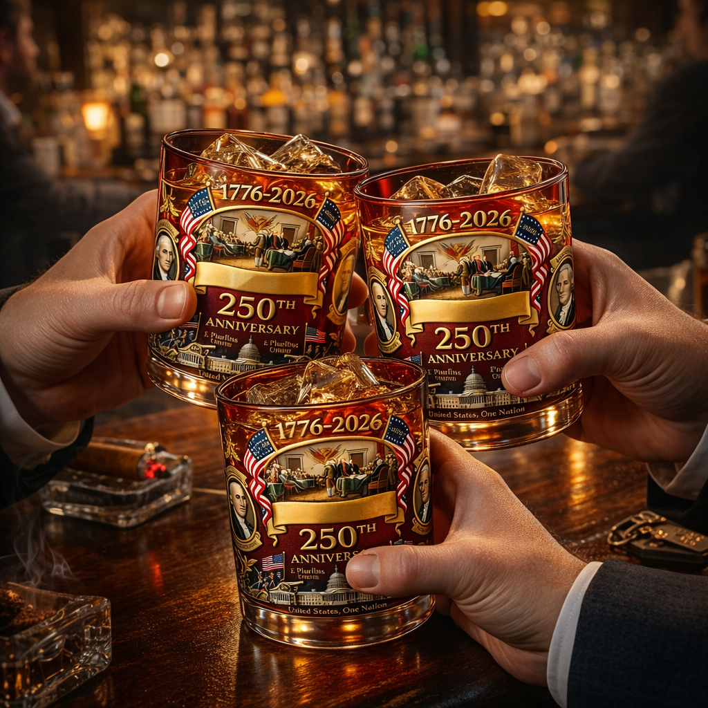America 250th Anniversary Heritage Whiskey Glass (1776-2026)