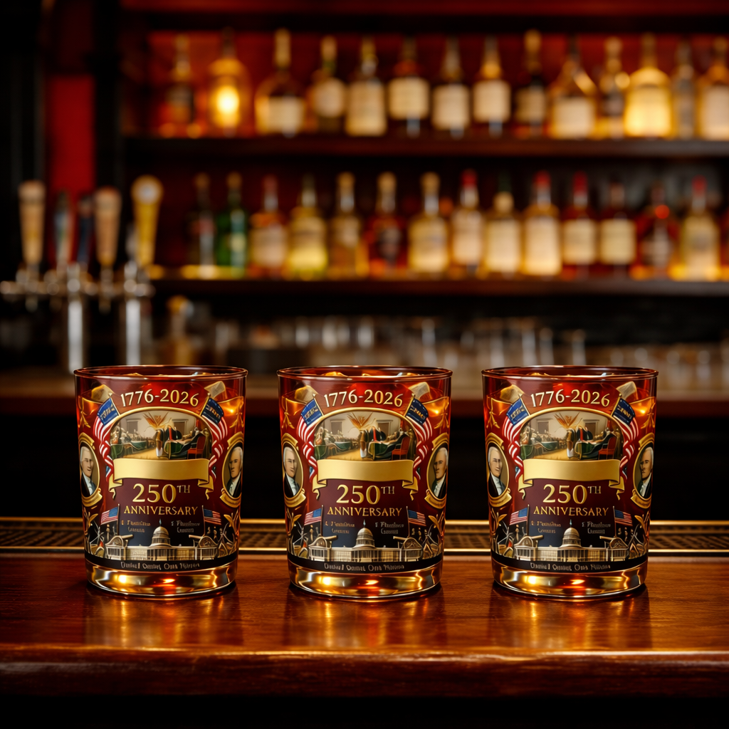 America 250th Anniversary Heritage Whiskey Glass (1776-2026)