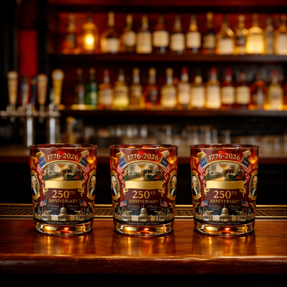 America 250th Anniversary Heritage Whiskey Glass (1776-2026)