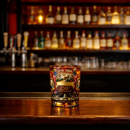 America 250th Anniversary Heritage Whiskey Glass (1776-2026)