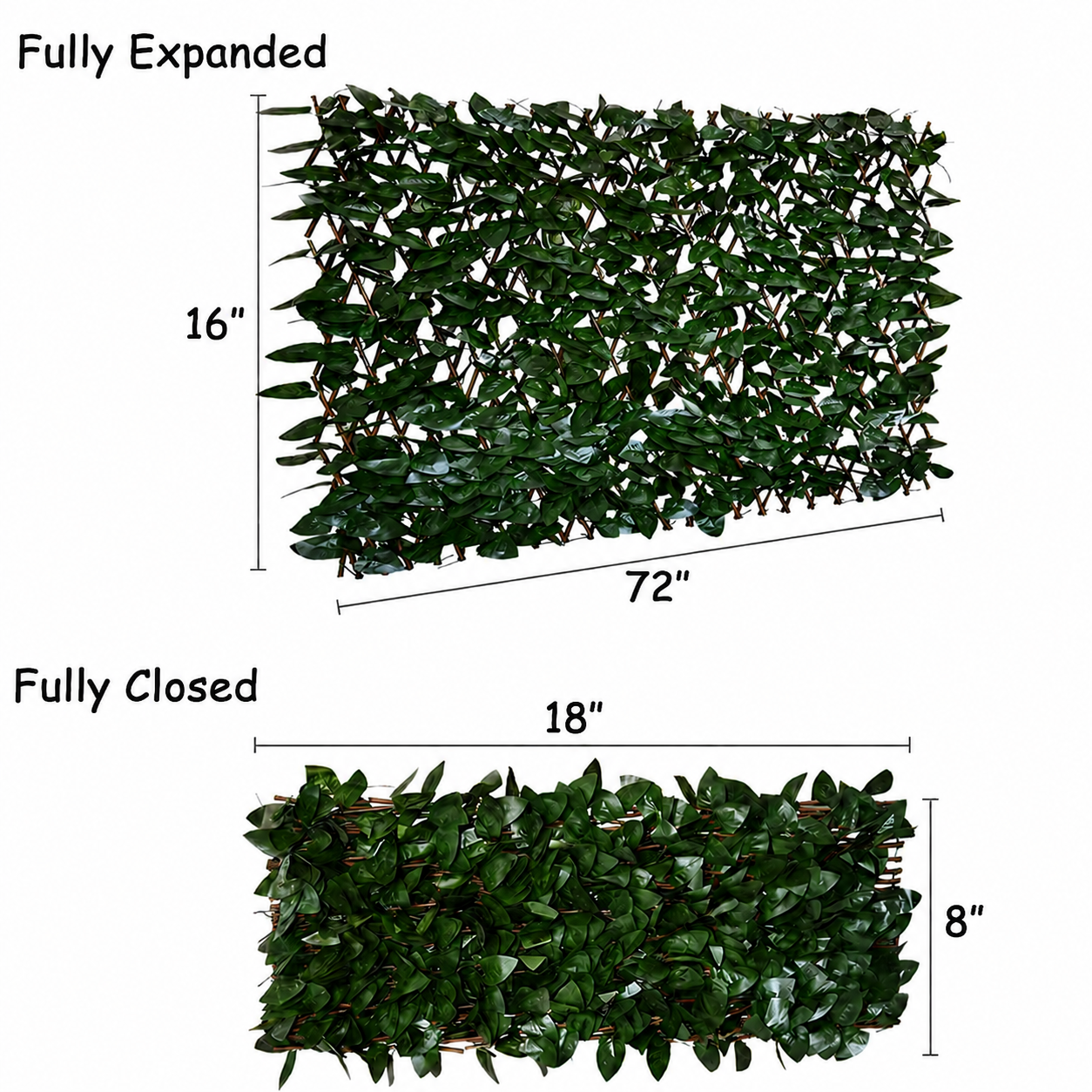 Expandable Artificial Ivy Lattice Privacy Fence Screen, Garden Fencing Panel with Realistic Leaves, Backyard Decor for Patio Outdoor Decor Privacy Screening, Hides Unsightly Views