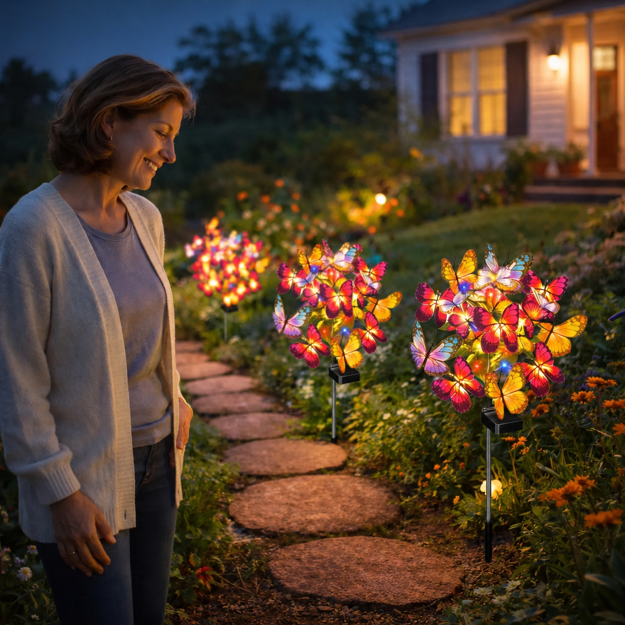 Last Day 50% OFF｜Solar Butterfly Garden Stake Lights