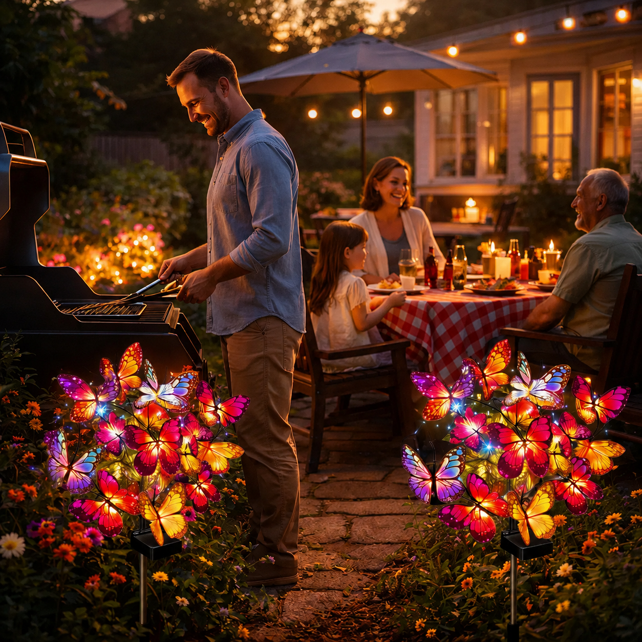 Last Day 50% OFF｜Solar Butterfly Garden Stake Lights