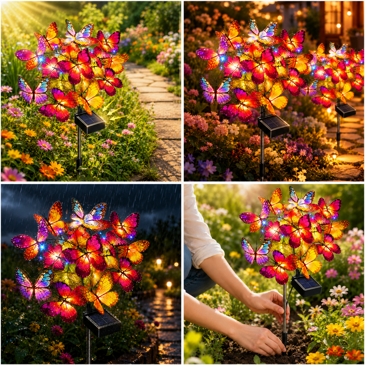 Last Day 50% OFF｜Solar Butterfly Garden Stake Lights