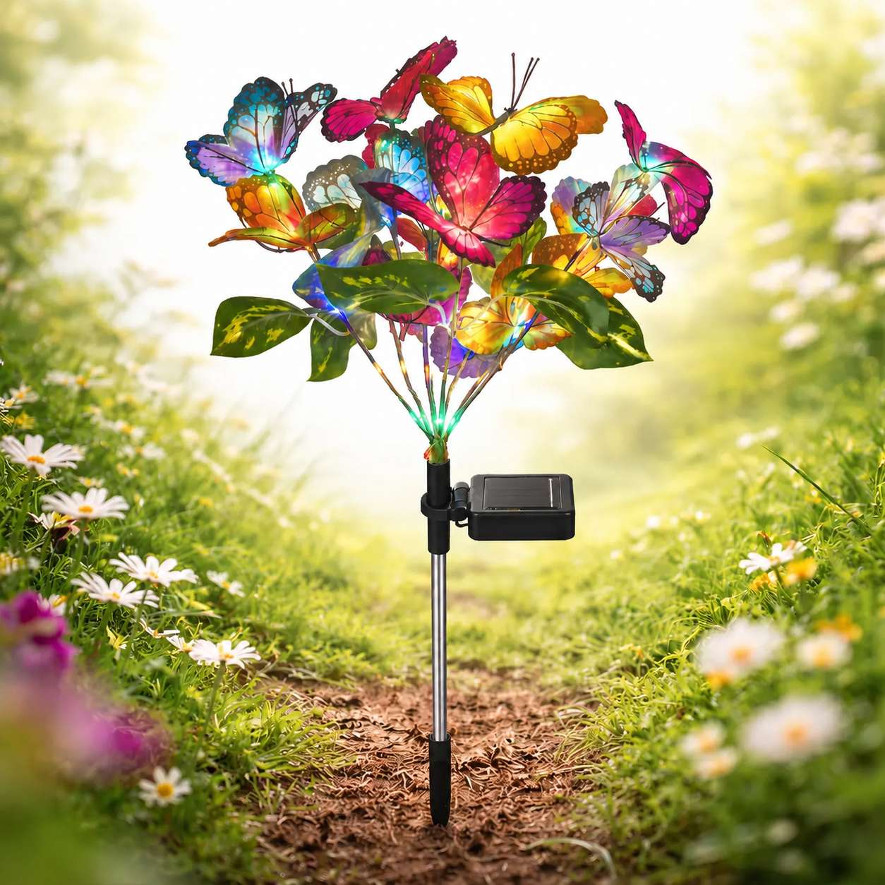 Last Day 50% OFF｜Solar Butterfly Garden Stake Lights