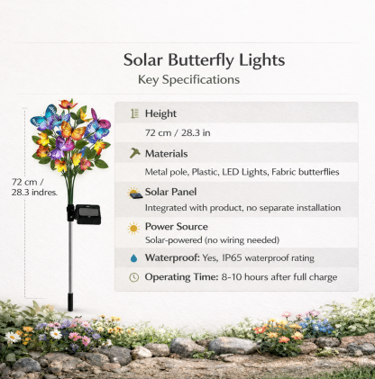Last Day 50% OFF｜Solar Butterfly Garden Stake Lights
