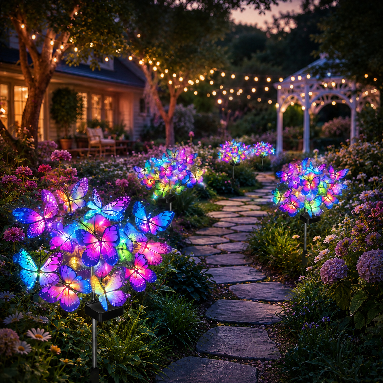 Last Day 50% OFF｜Solar Butterfly Garden Stake Lights