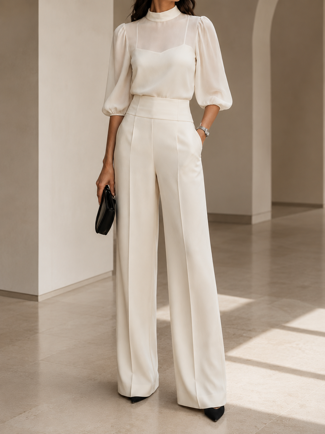 Luxury Chiffon Three-Piece Suit Set