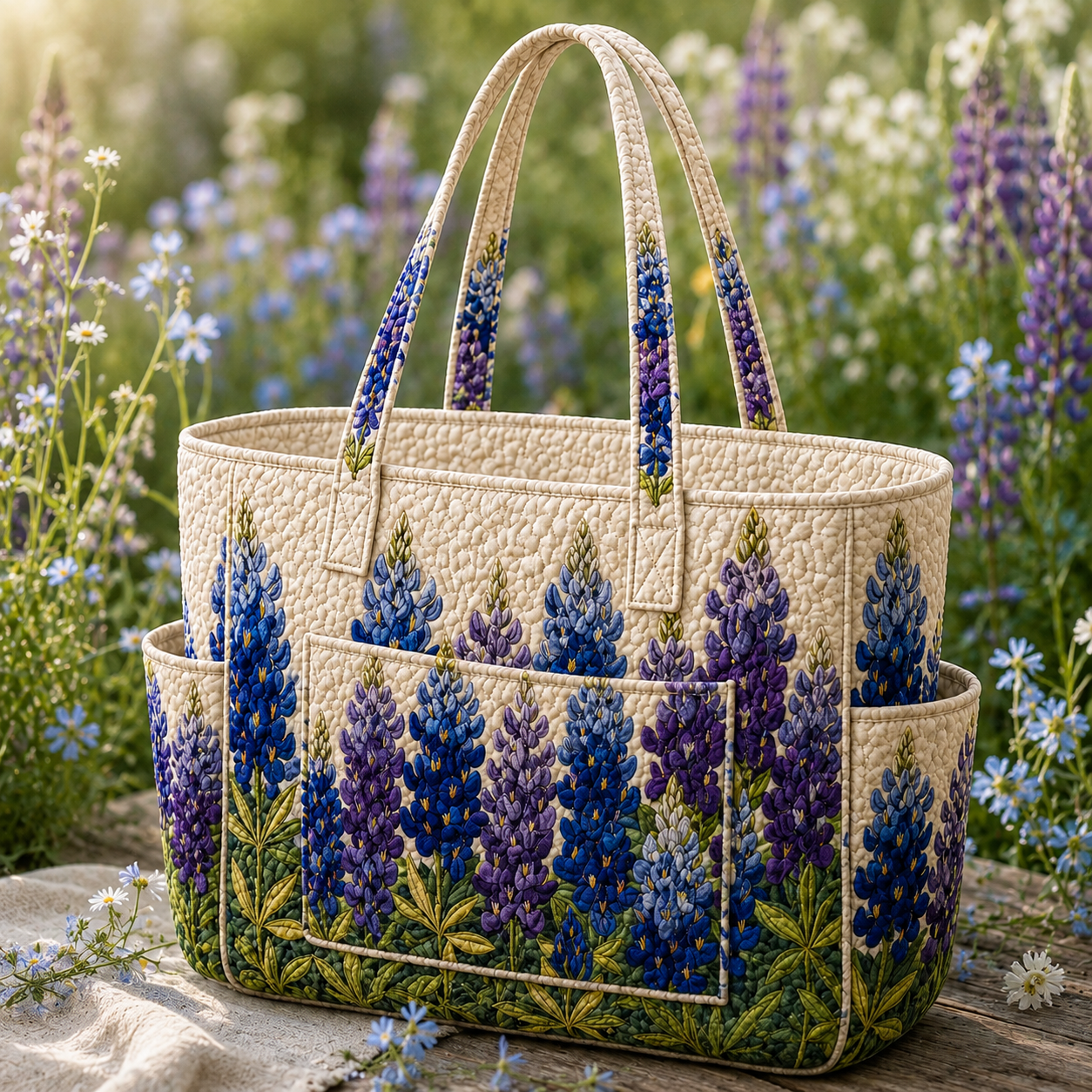 Bluebonnet Quilted Tote Bag GFTOHD7902
