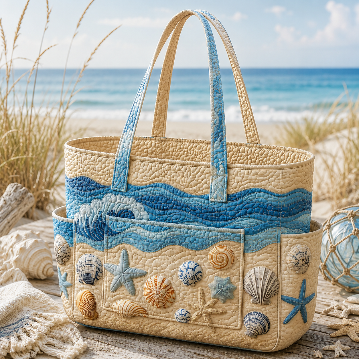 Ocean Treasures Quilted Tote Bag TP19