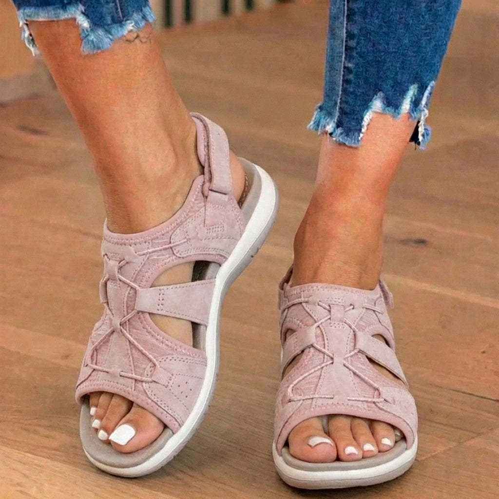 Women's Adjustable Mesh Sport Sandals – Multi-Strap Open-Toe Design