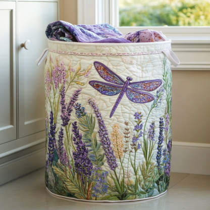 Golden Dragonfly Quilted Laundry Basket NCU0PVL569