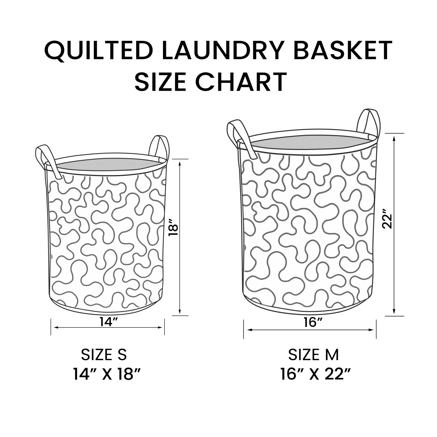 Serene Flutter Quilted Laundry Basket NCU0PVL435
