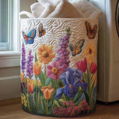 Spring Bloom Quilted Laundry Basket NCU0TH3012