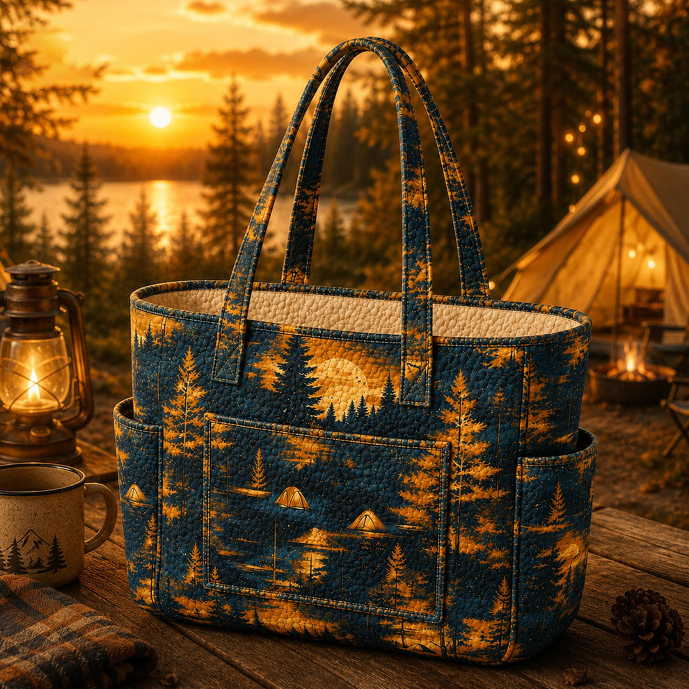 Wilderness Camping Multiple Pockets Quilted Tote Bag TP14