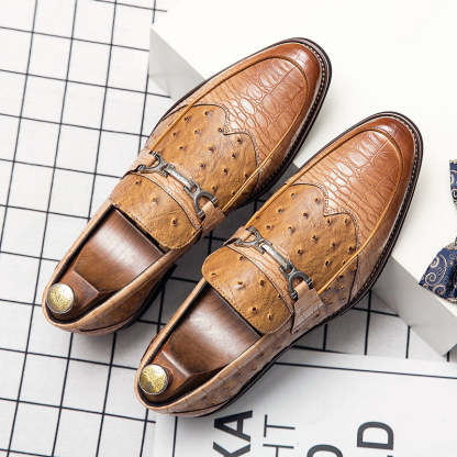 Men's british suit without laces loafers-rumemagee