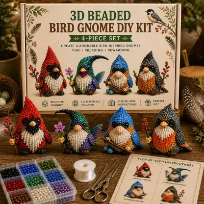 🧵✨ Tiny 3D Beaded Animal DIY Kit