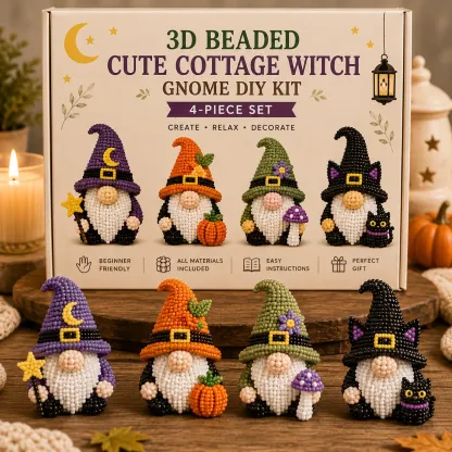 🧵✨ Tiny 3D Beaded Animal DIY Kit